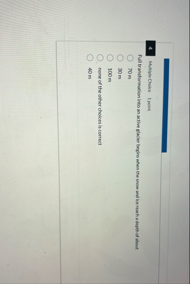 4 Multiple Choice 1 point Full transformation