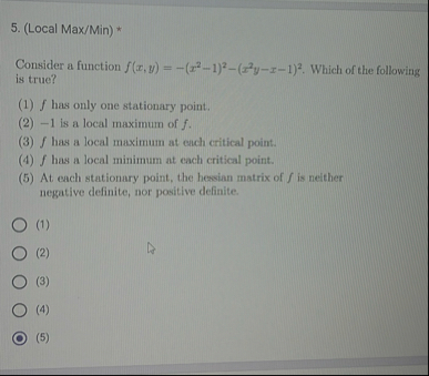 ( Local Max / Min ) * Consider a function f ( x ,