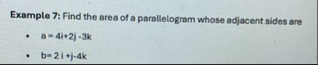 Example 7 : Find the area of a parallelogram