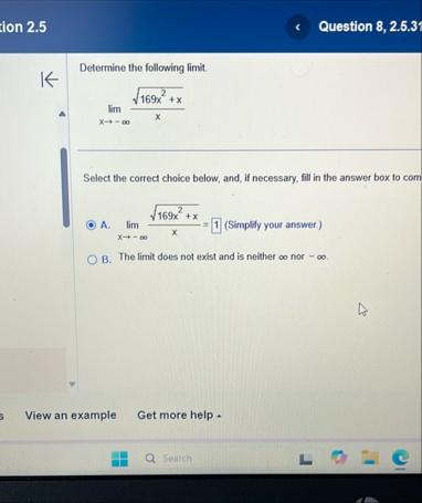 tion 2 . 5 Question 8 , 2 . 5 . 3 Determine the