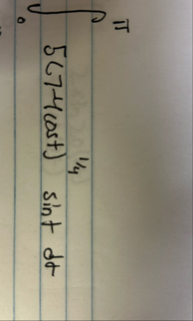 0 5 ( 7 - 4 c o s t ) 1 4 s i n t d t