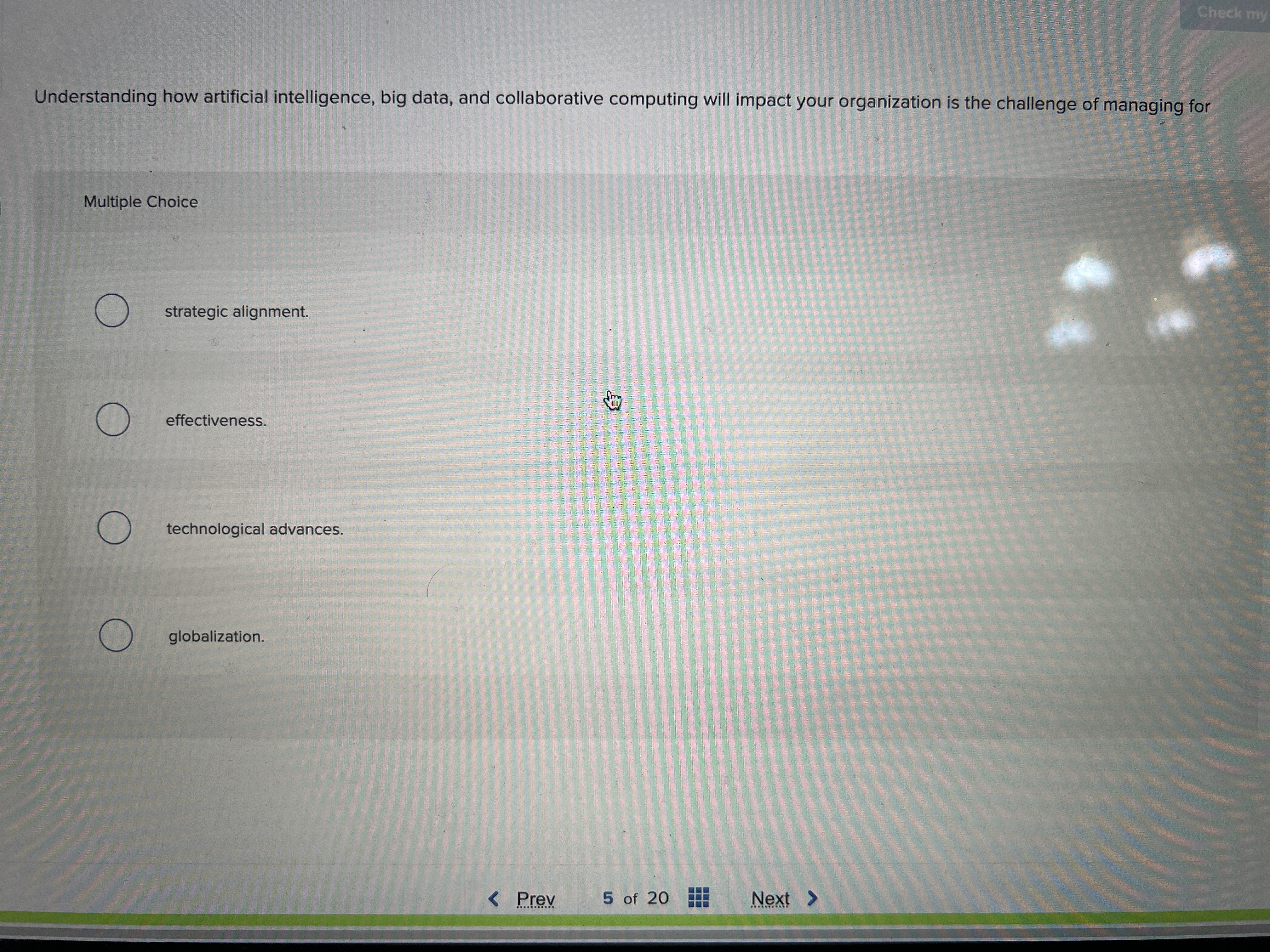Check my Understanding how artificial