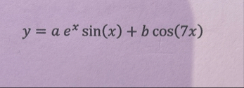 y = a e x s i n ( x ) bcos ( 7 x )