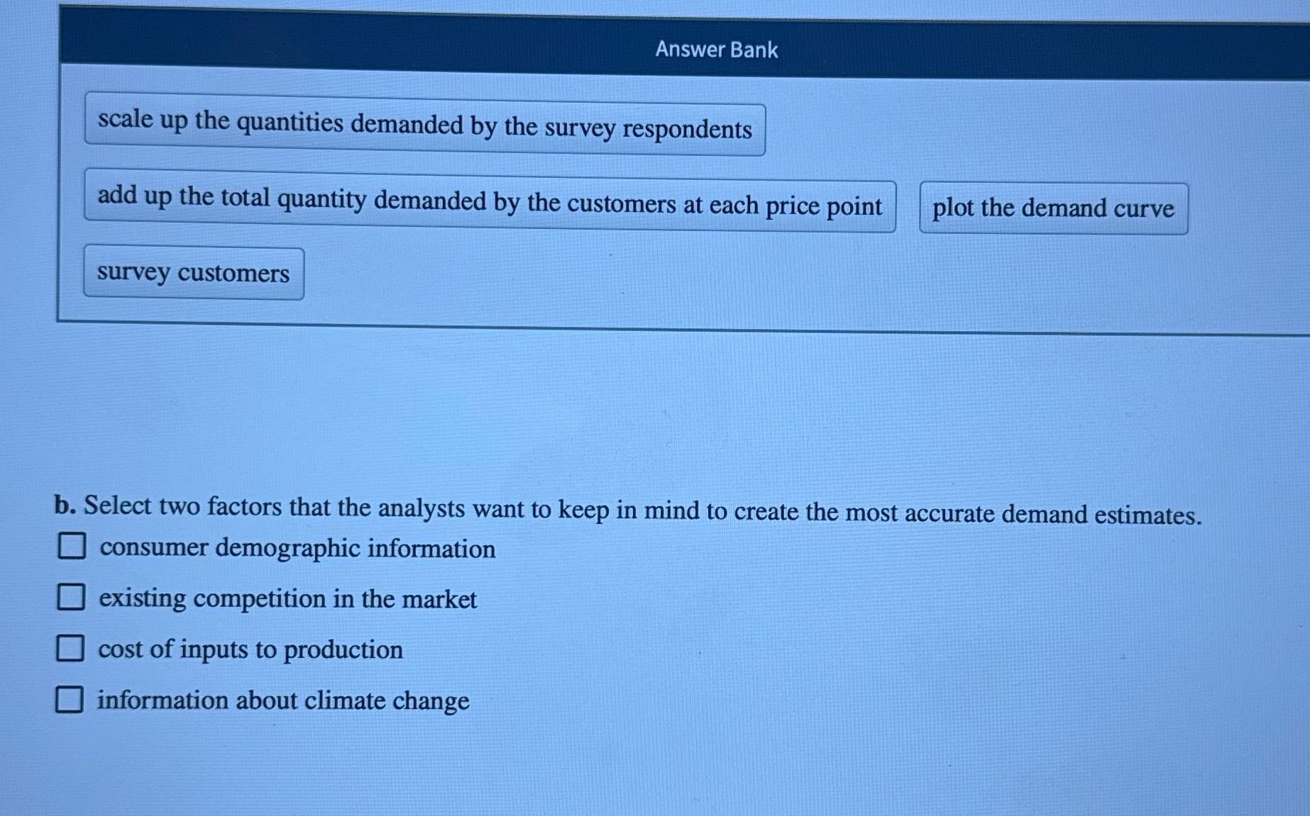 Answer llease Answer Bank scale up the quantities