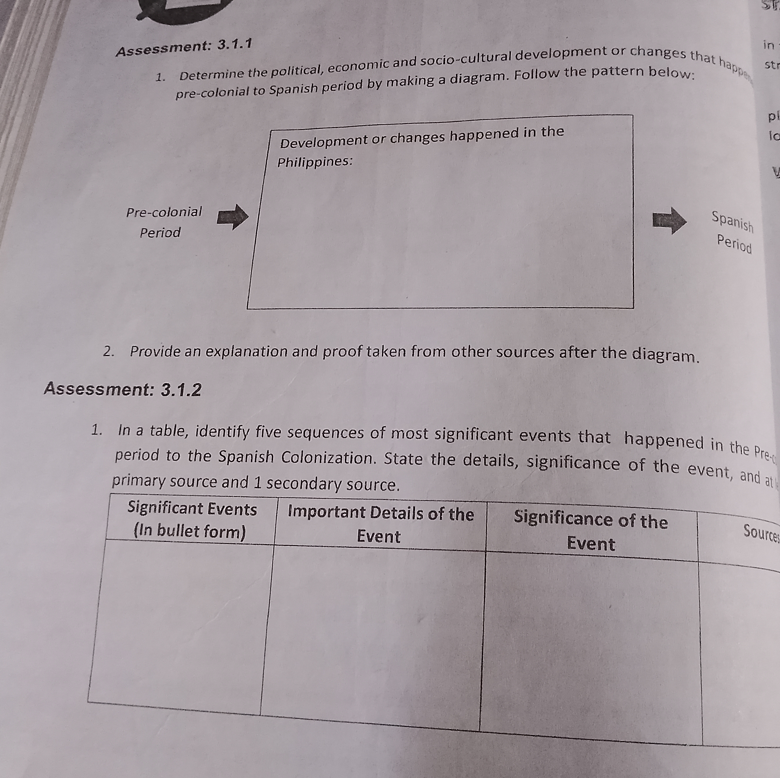 Kindly answer in Assessment: 3.1.1 4. Determine