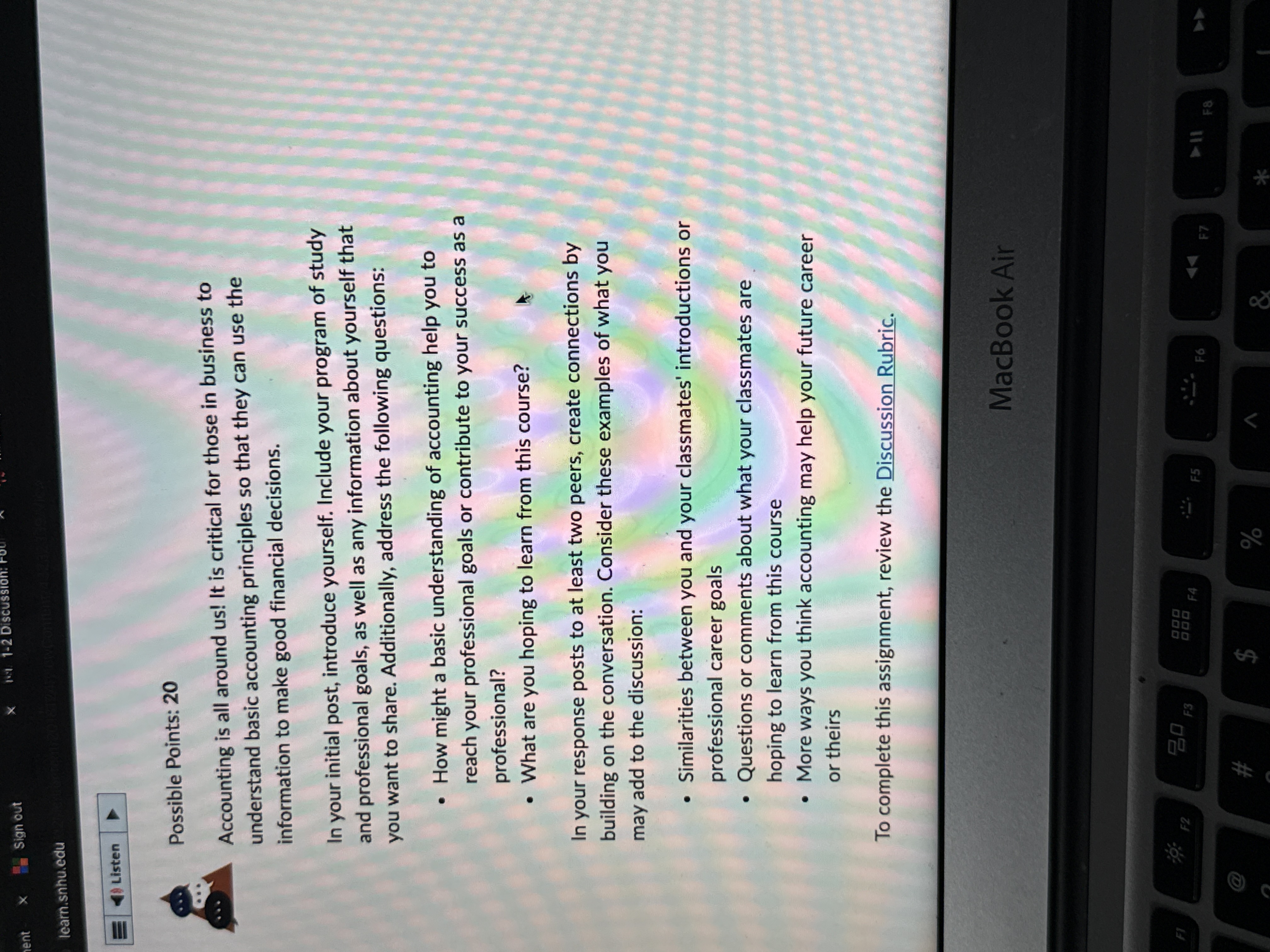 lent Sign out learn.snhu.edu Listen Possible