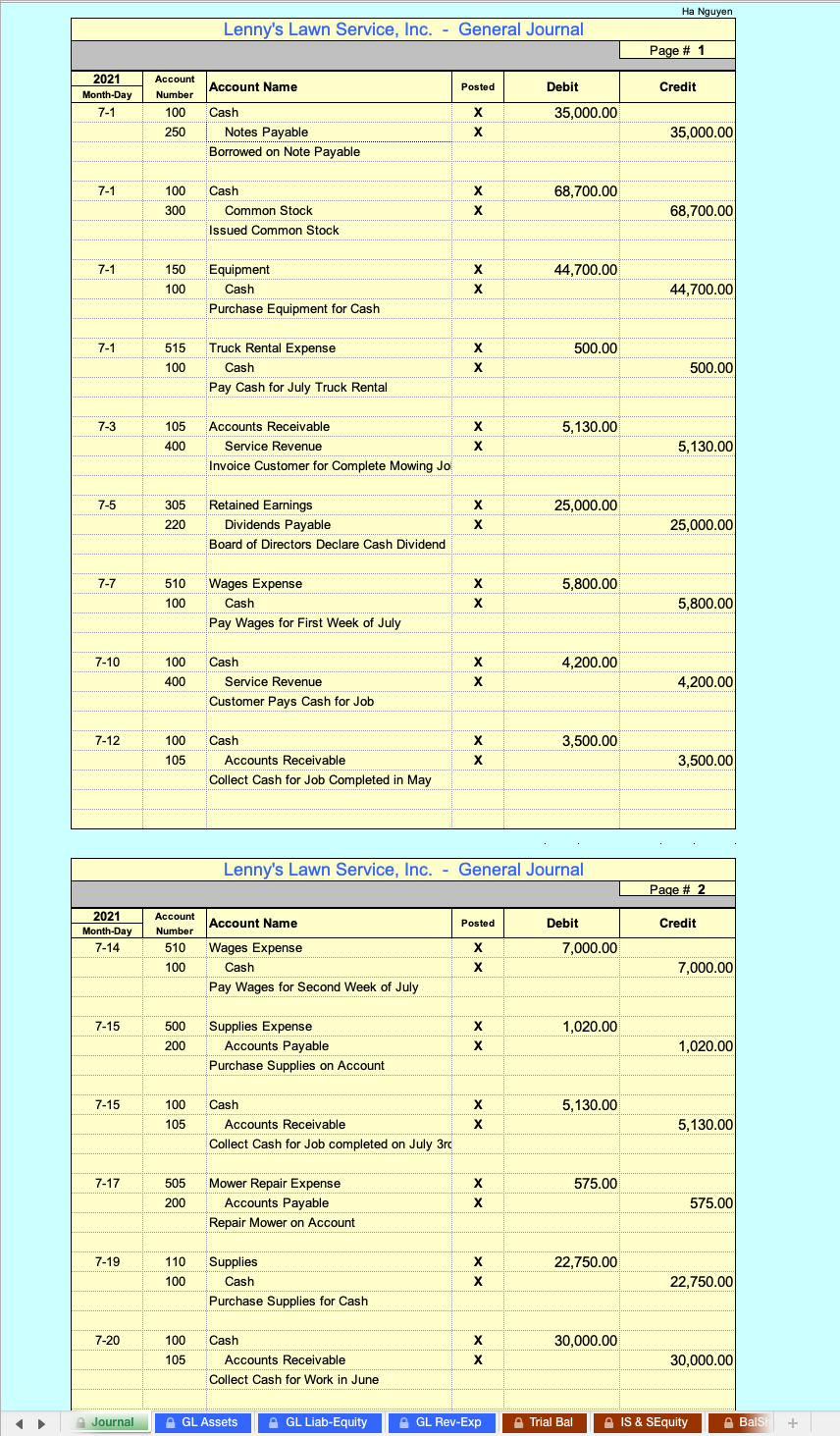 Solid Footing - Accounting Cycle Project The