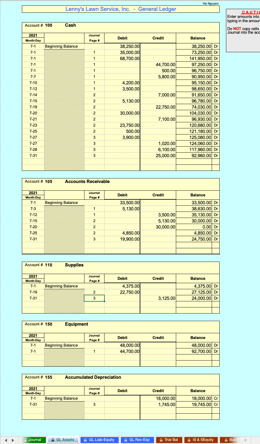 Solid Footing - Accounting Cycle Project The