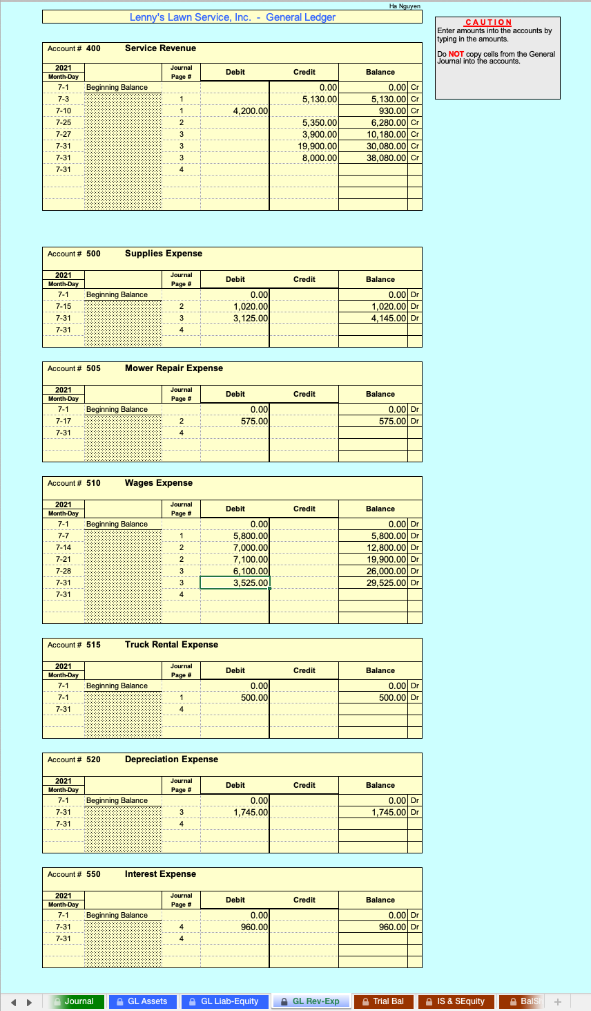 Solid Footing - Accounting Cycle Project The