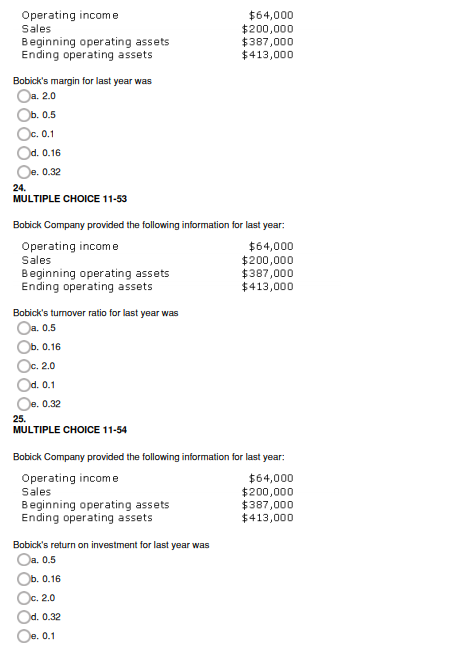 Operating incom e Sales Beginning operating