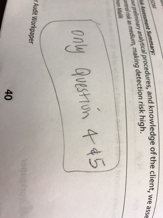 Please answer Q4 and Q5 on second page under