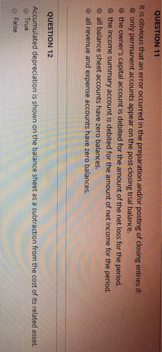 QUESTION 11 It is obvious that an error occurred