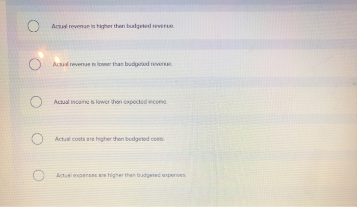 A flexible budget performance report compares the