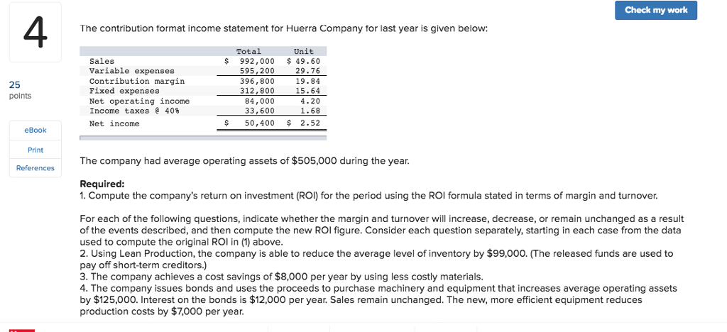 Check my work 4 The contribution format income