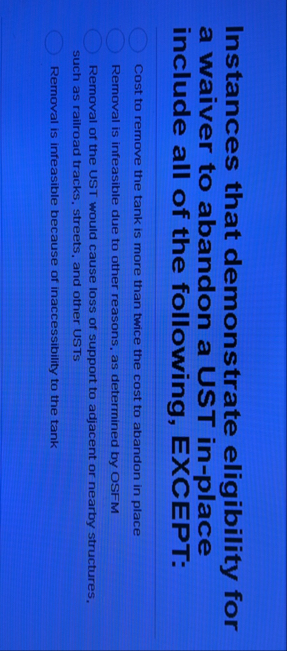 Instances that demonstrate eligibility for a