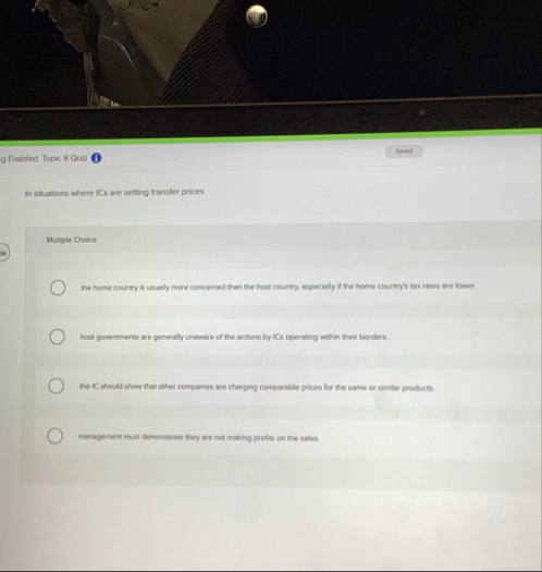 Slaved Enabled: Topic 8 Quix 6 In situations