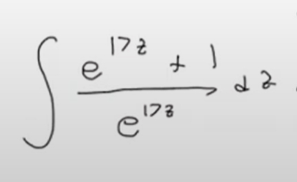 Solve e 1 7 z + 1 e 1 7 z d z without a u - sub.