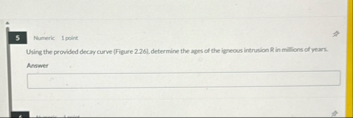 Numeric 1 point 4 Uling the provided decry curve