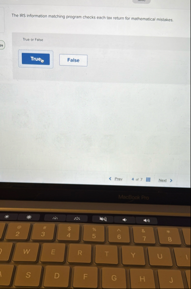 The IRS information matching program checks each