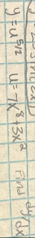 y = u 5 2 , u = 7 x 8 3 x 2 Find d y d x
