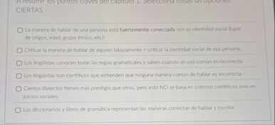 A resumit ios puntos claves del capituio 1 .