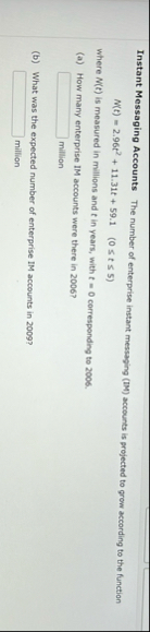 Instant Messaging Accounts The number of