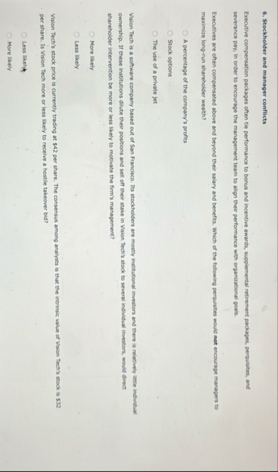 Steckholder and manager conflicts Expolive