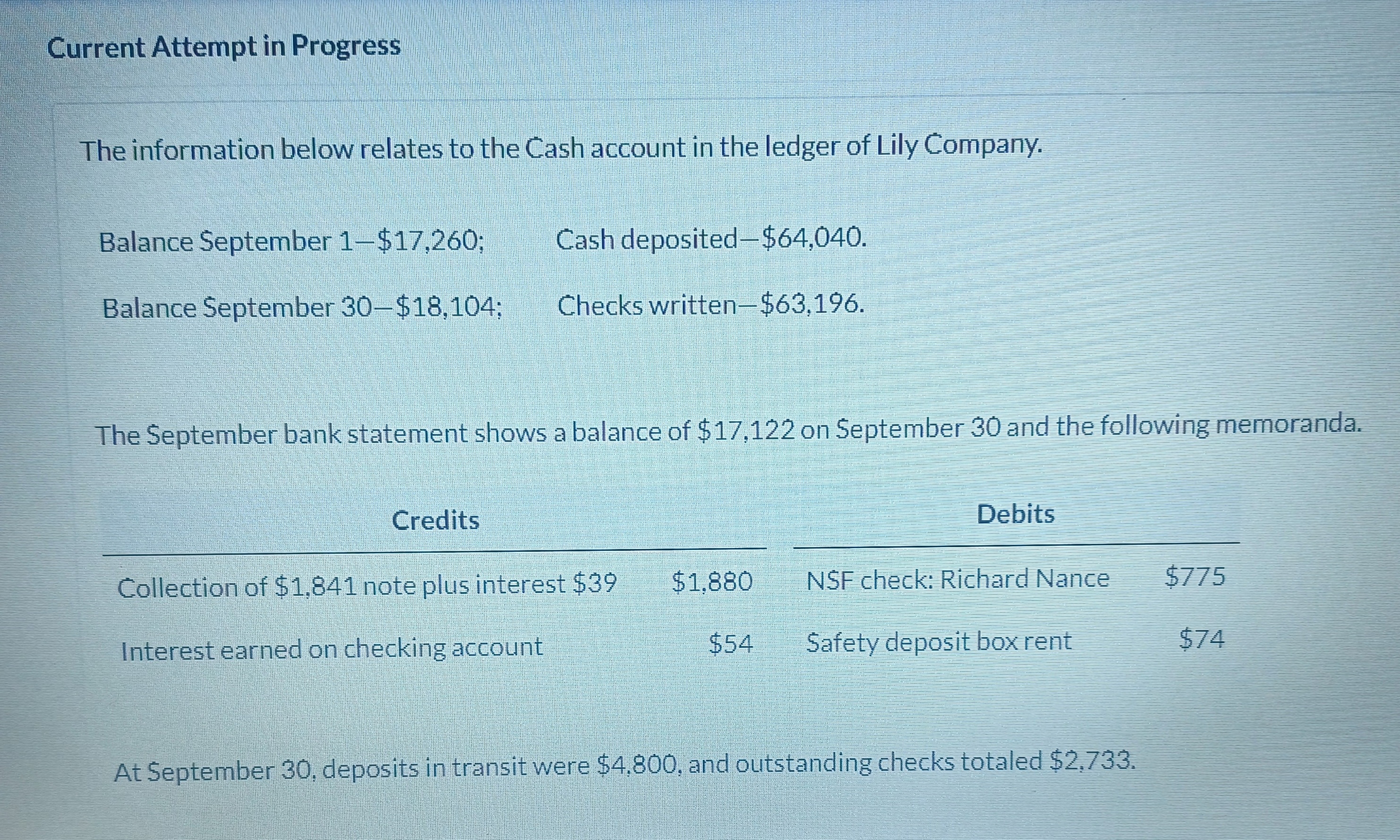 Current Attempt in Progress The information below