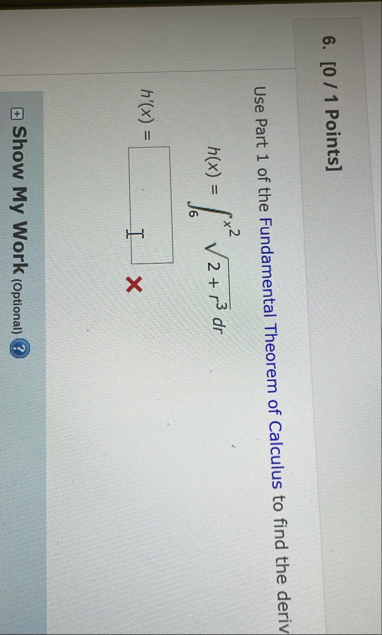 [ 0 / 1 Points ] Use Part 1 of the Fundamental