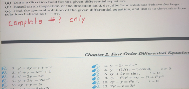 ( a ) Draw a direction field for the given