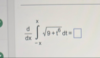 d d x - x x 9 t 6 2 d t =