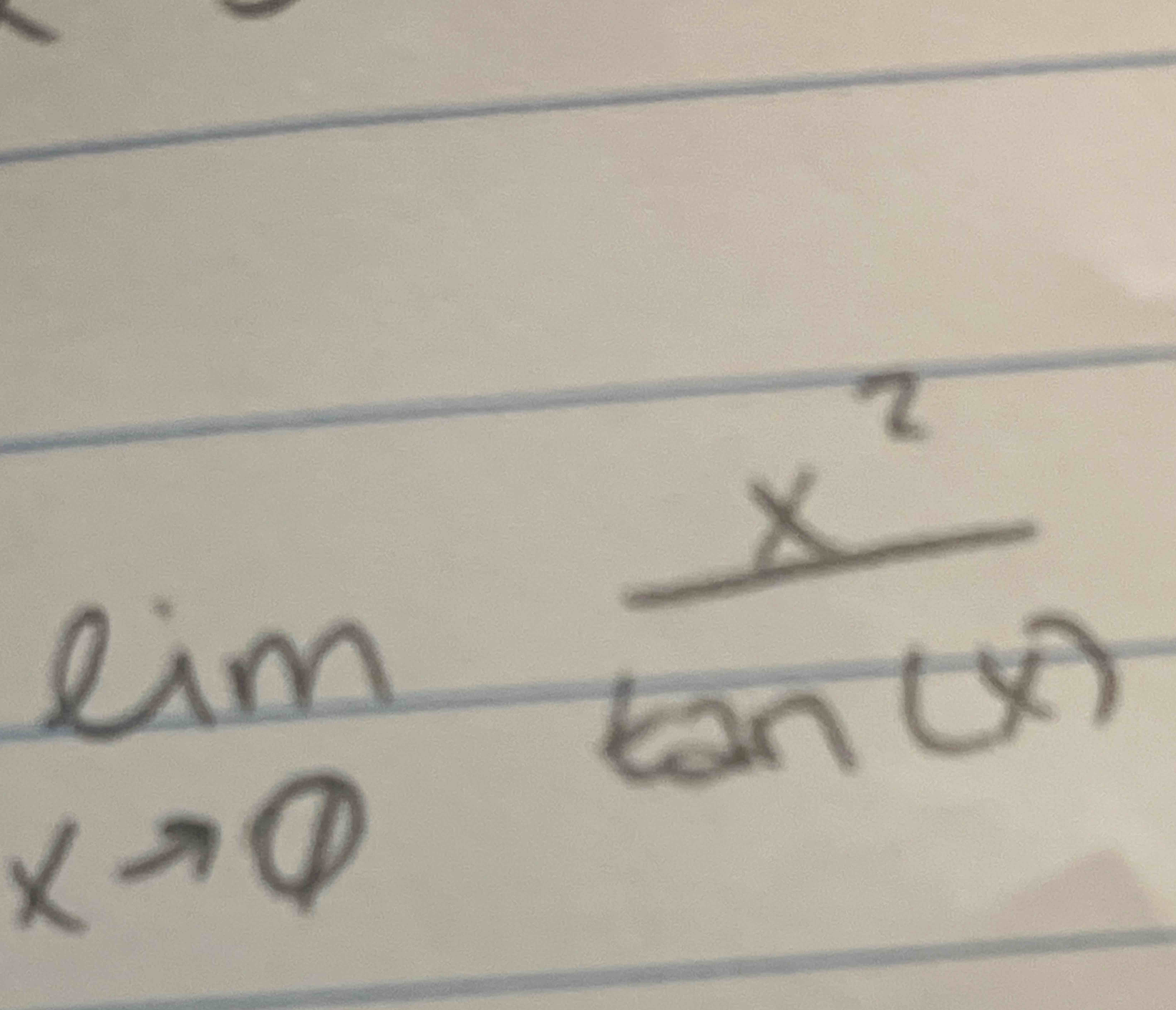 lim x 0 x 2 t a n ( x )