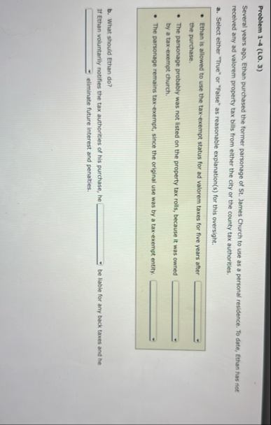 Problem 1 - 4 ( L . 3 . 3 ) Several years ago,