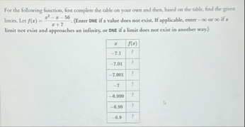 For the following function, finat complete the