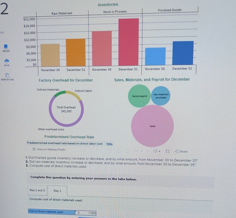 Print References Factory Overhead for December