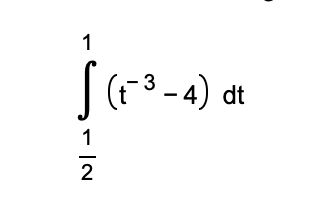 1 2 1 ( t - 3 - 4 ) d t