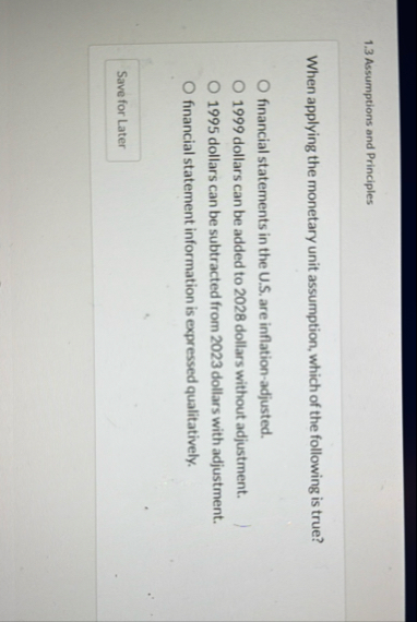 1 . 3 Assumptions and Principles When applying