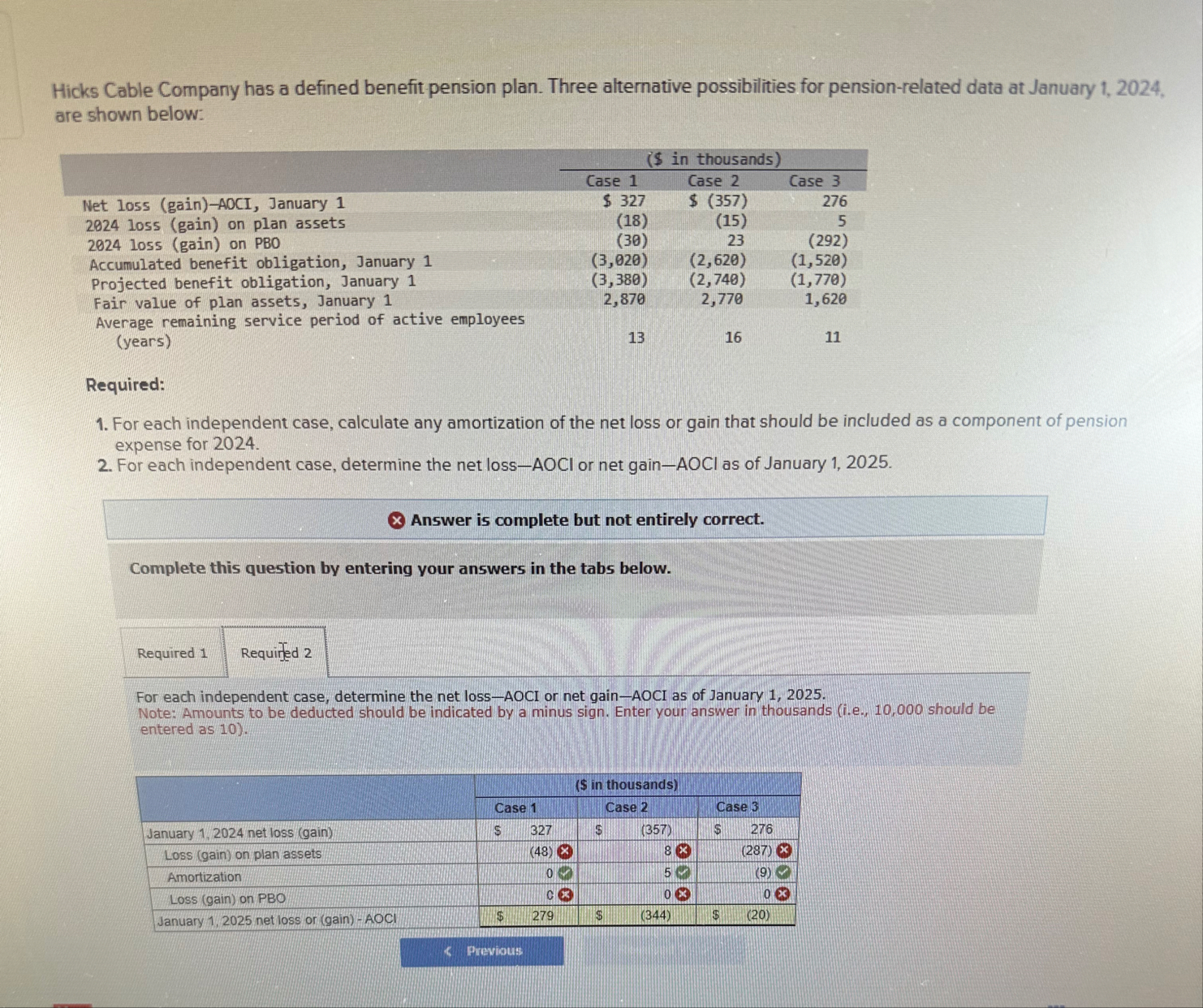 1 icks Cable Company has a defined benefit