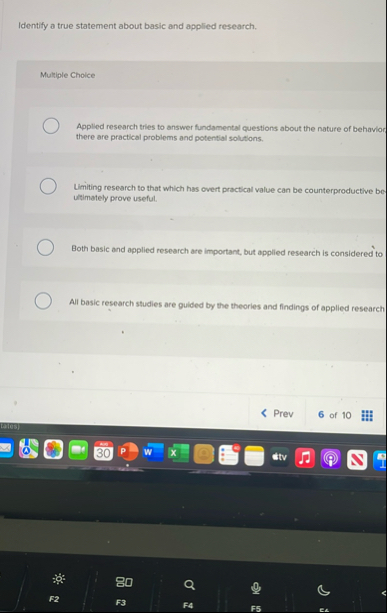 Identify a true statement about basic and applied