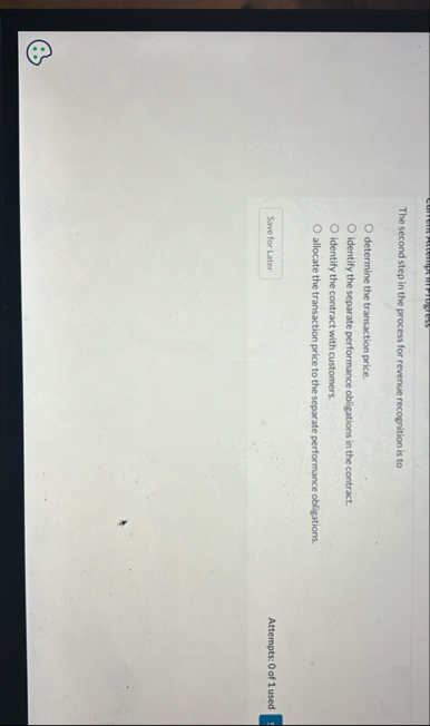 The second step in the process for revenue