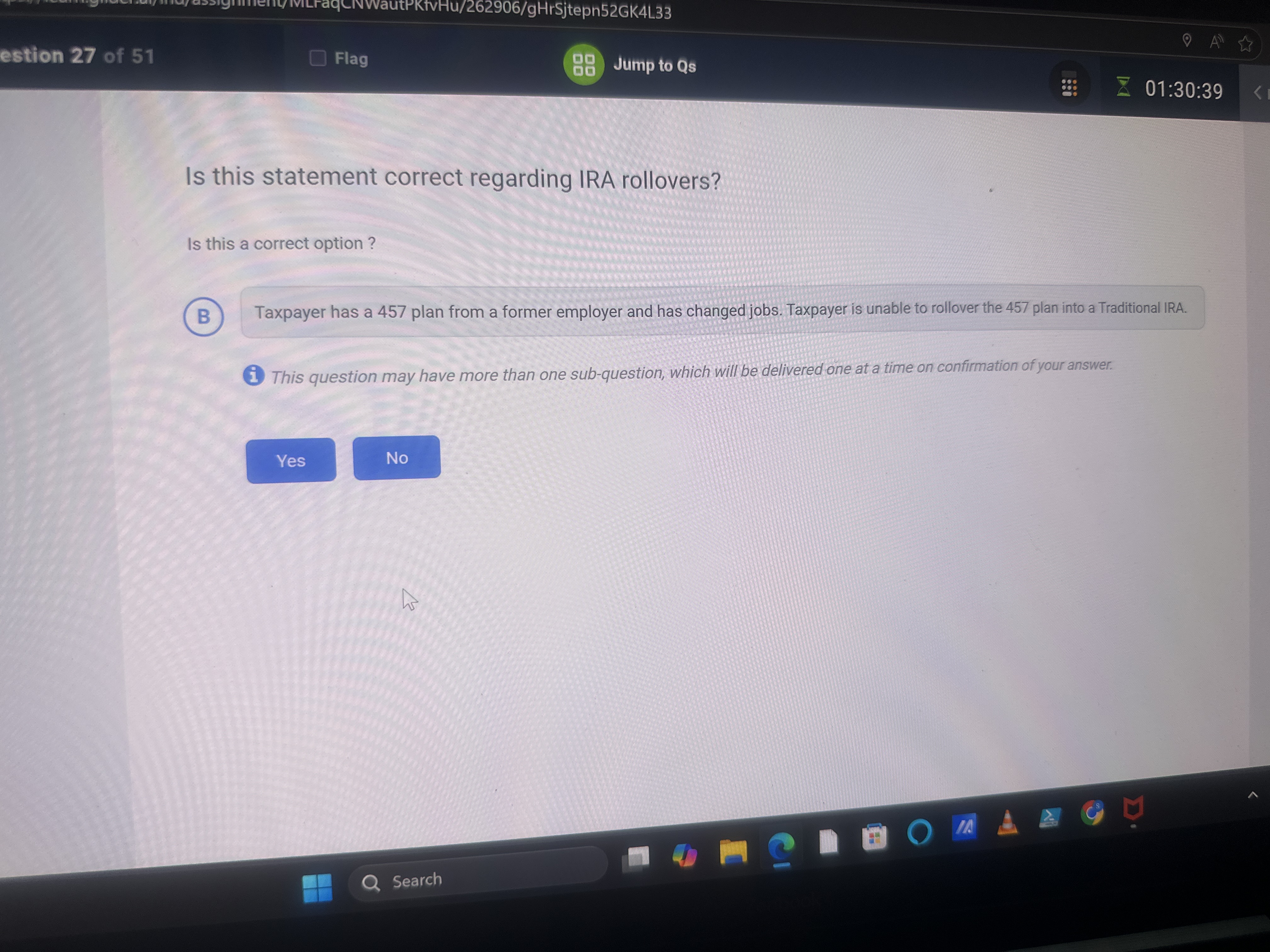 Is this a correct option? B Taxpayer has a 4 5 7