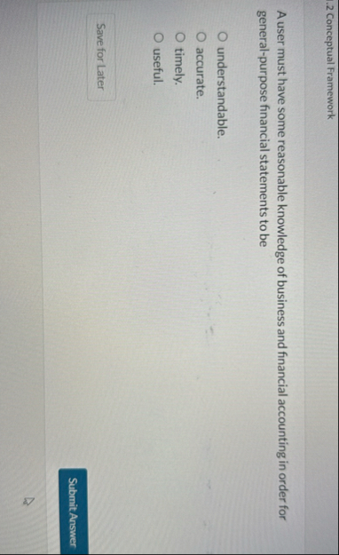 . 2 Conceptual Framework A user must have some
