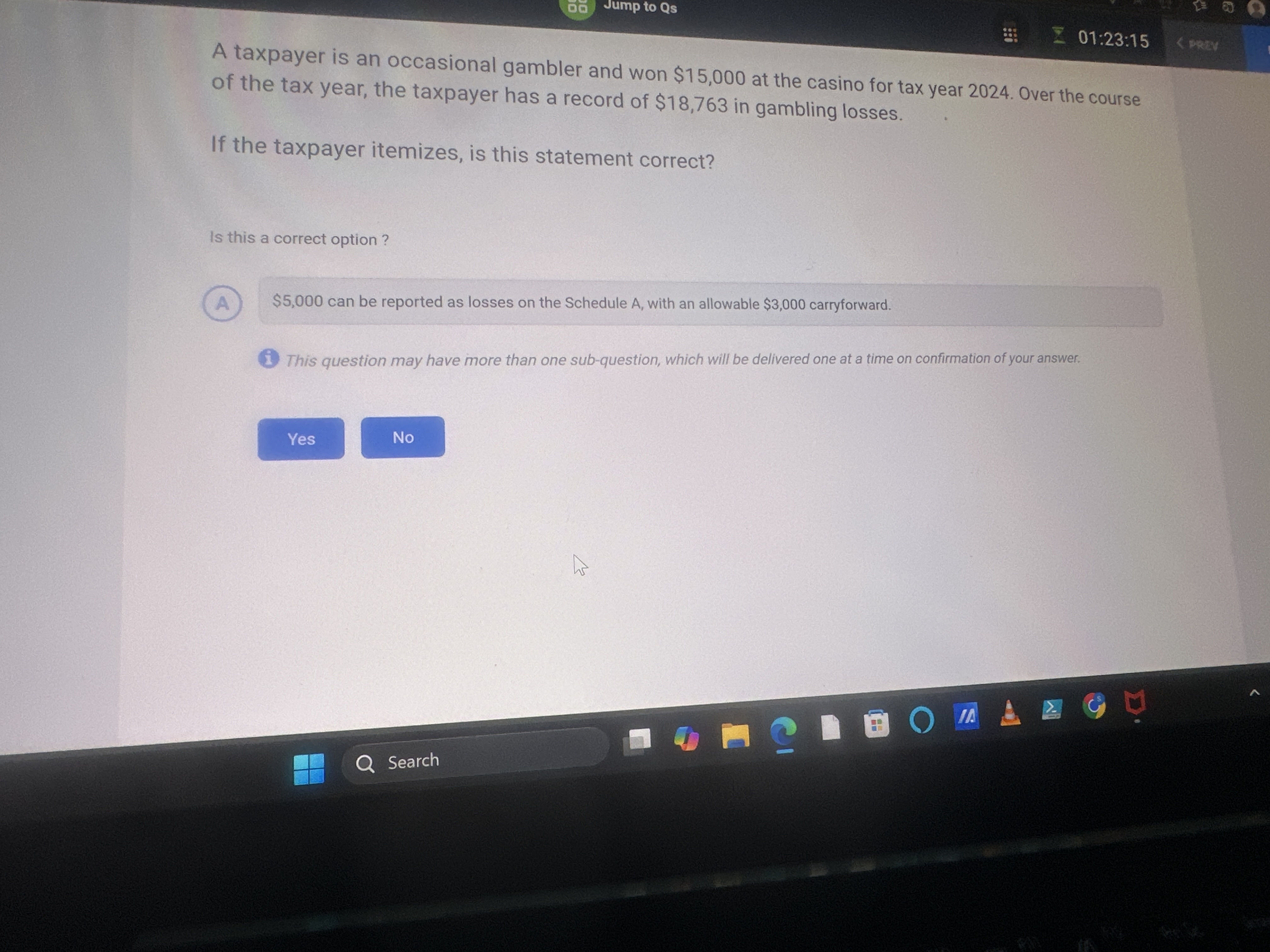 A taxpayer is an occasion \ ( \ $ 1 5 , 0 0 0 \ )