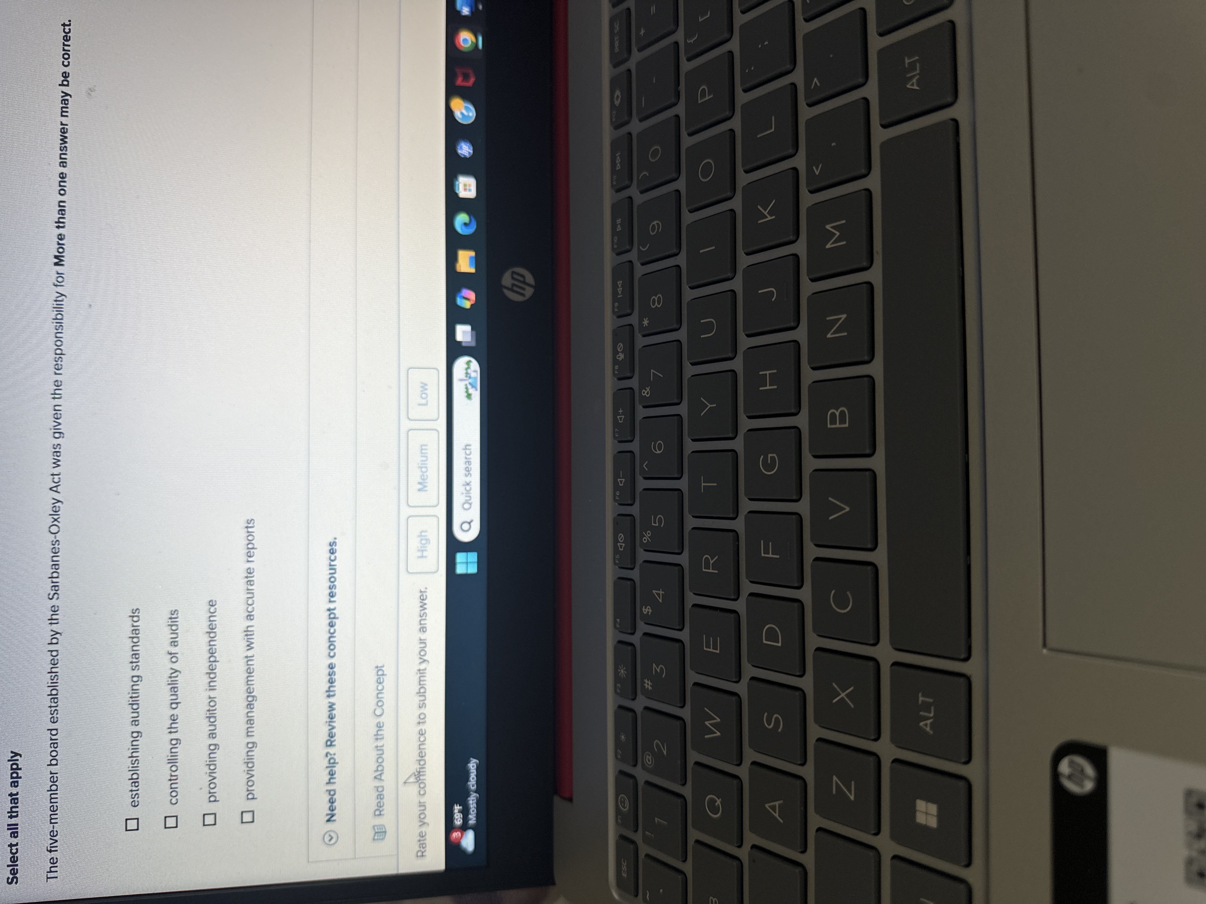 Select all that apply The five - member board