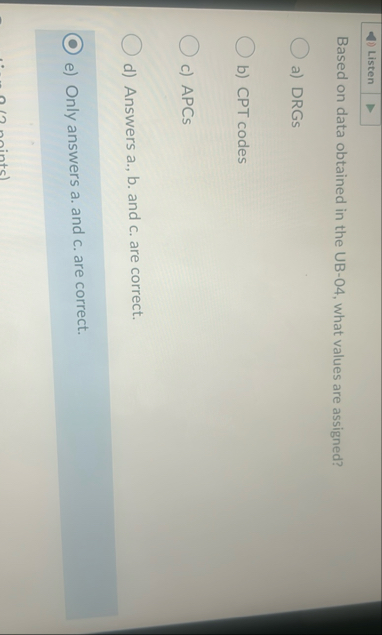 Listen Based on data obtained in the UB - 0 4 ,