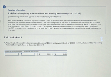 1 Required information [ 1 - 4 ( Static )