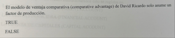 El modelo de ventaja comparativa ( comparative