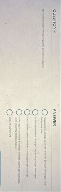 QUESTION How do businesses typically engage in