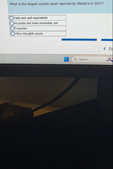 What is the largest current asset reported by