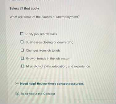 Select all that apply What are some of the causes